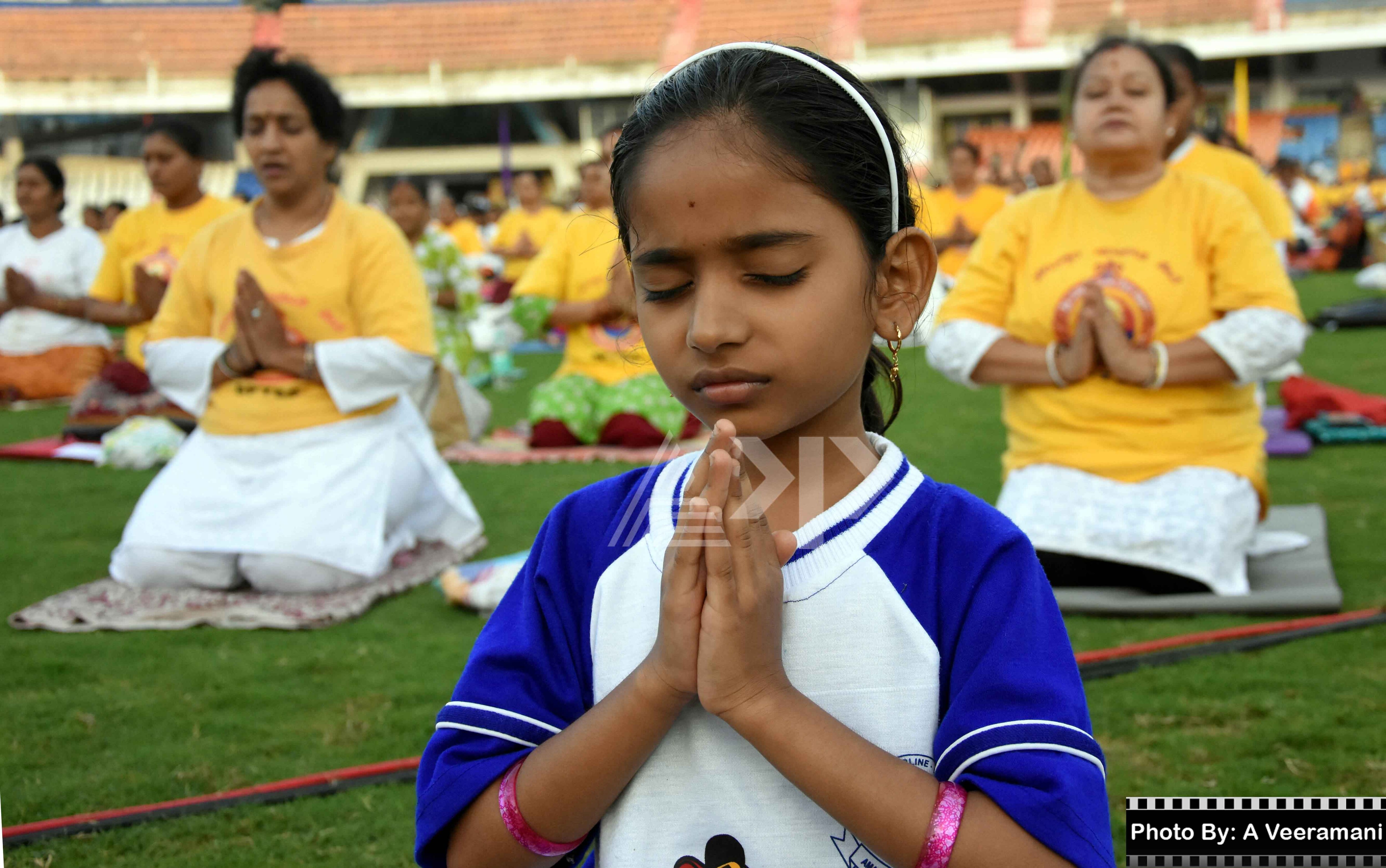 This is how international yoga day looks in camera