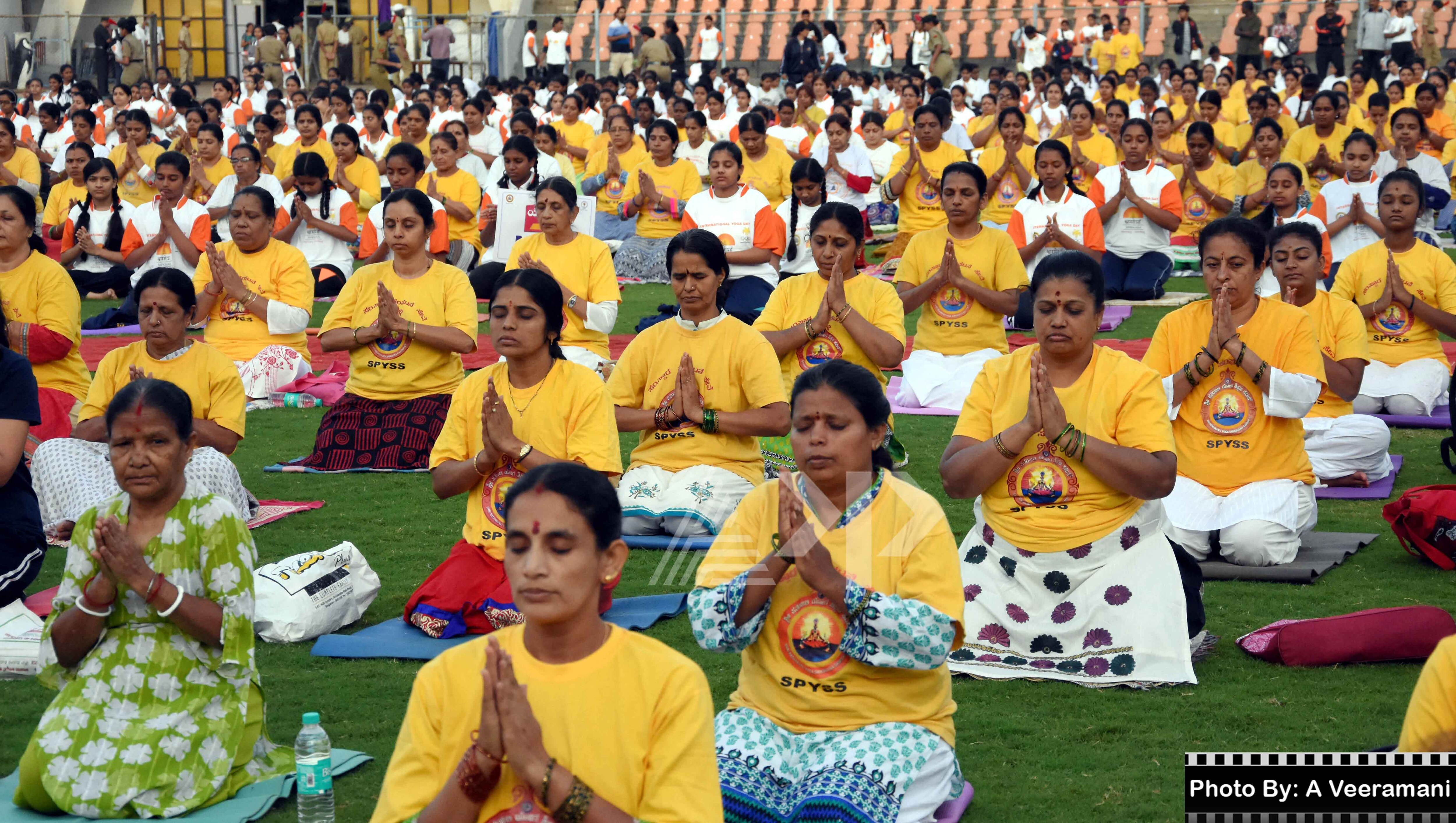 This is how international yoga day looks in camera