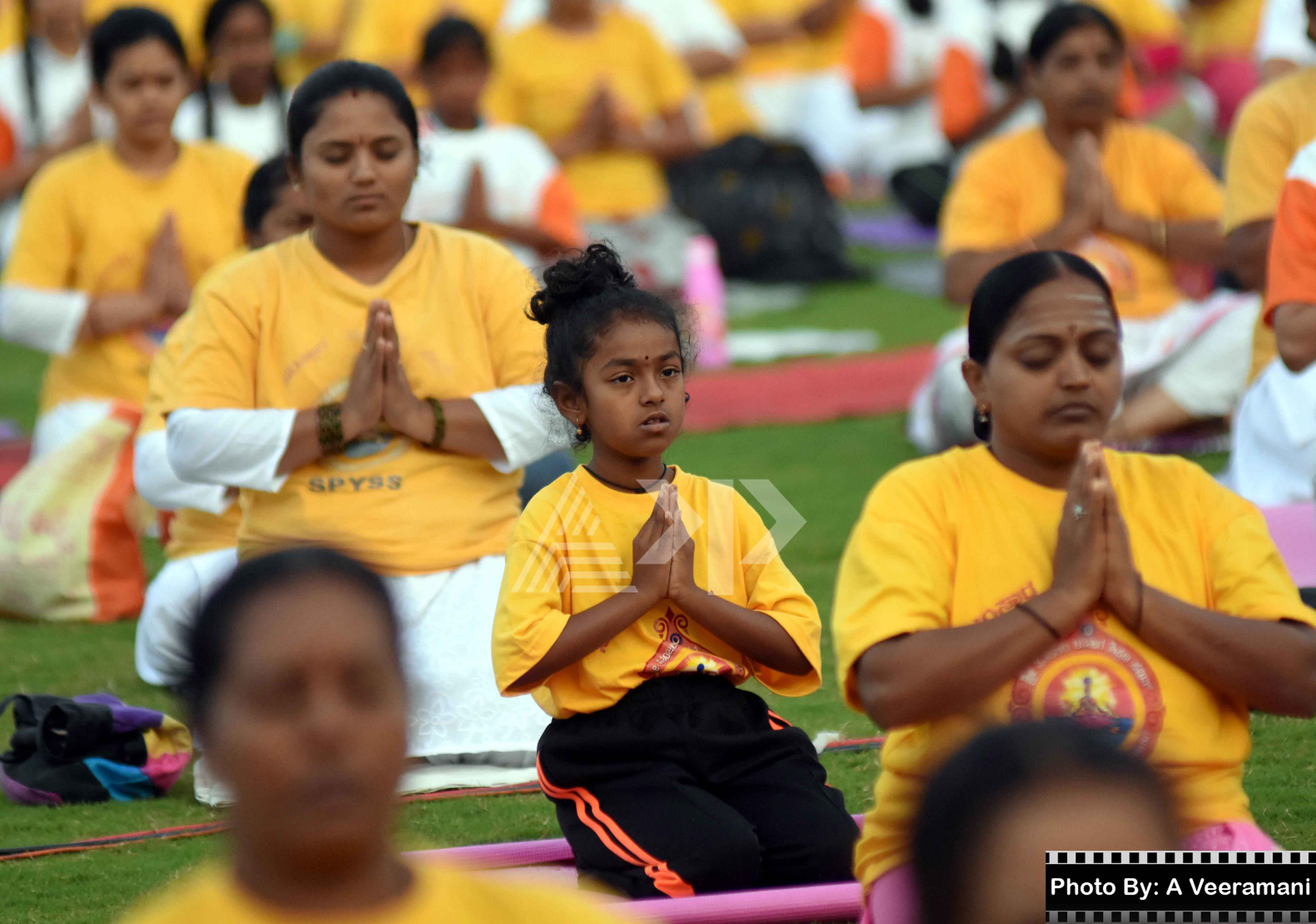 This is how international yoga day looks in camera