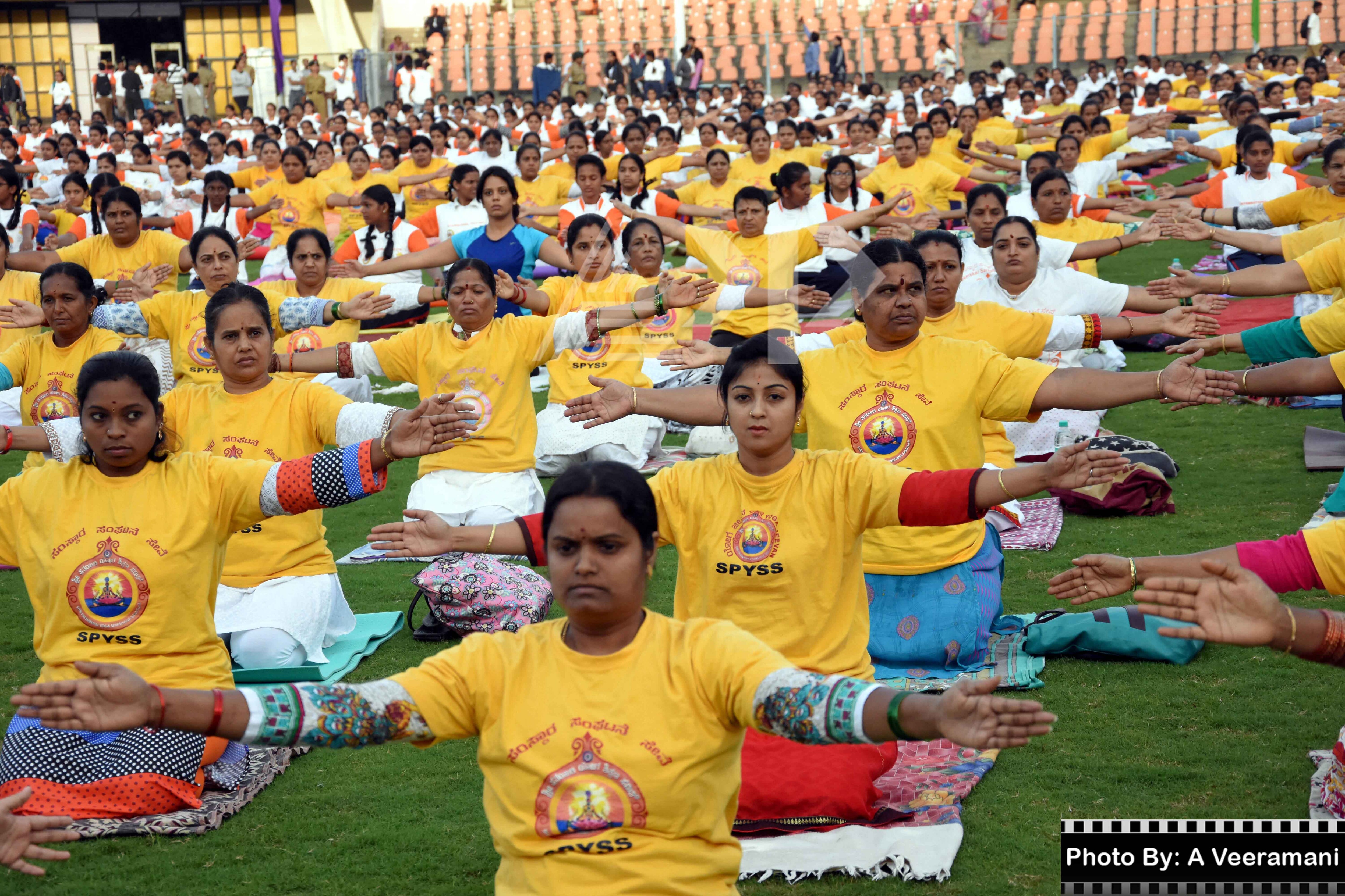This is how international yoga day looks in camera