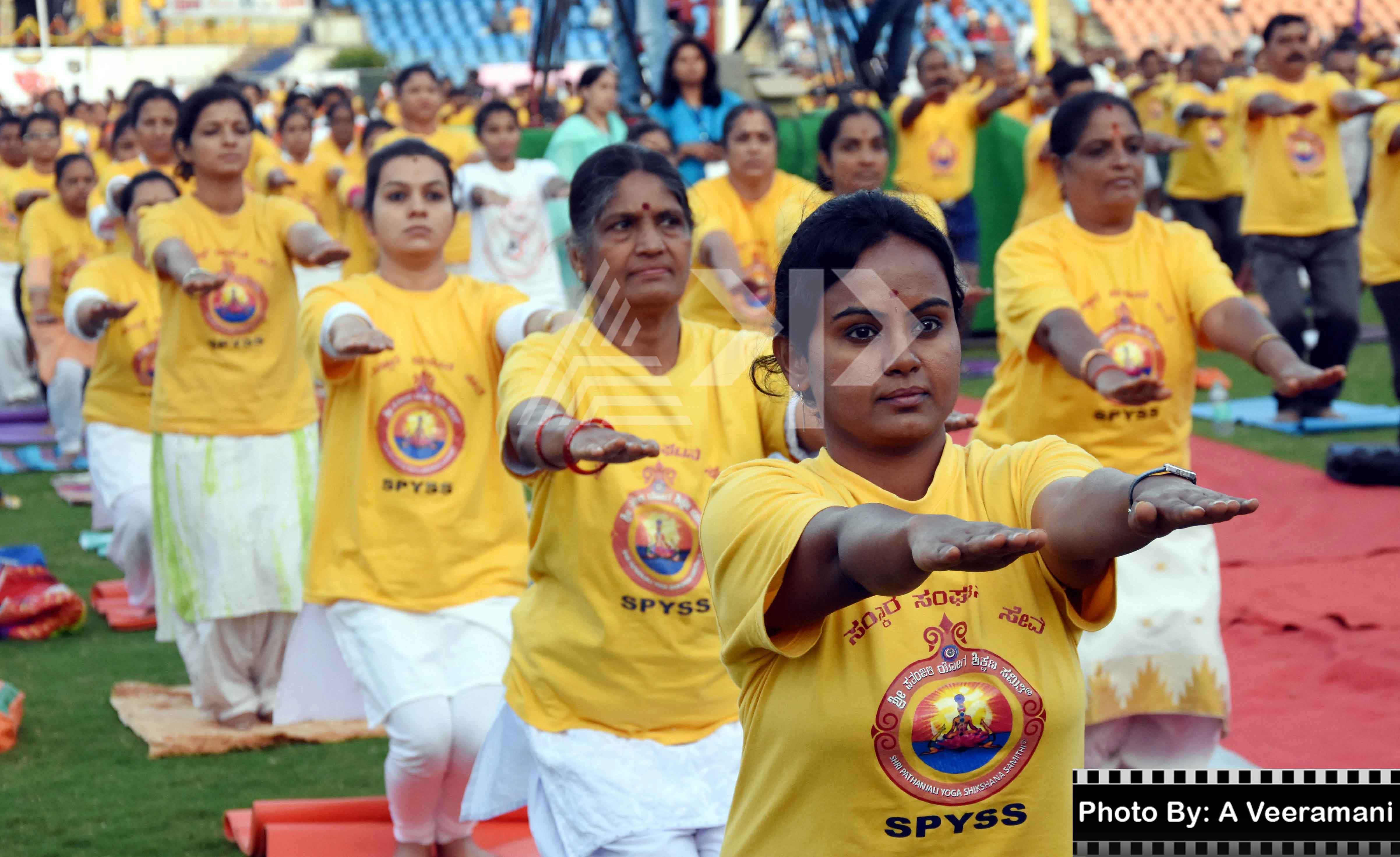 This is how international yoga day looks in camera