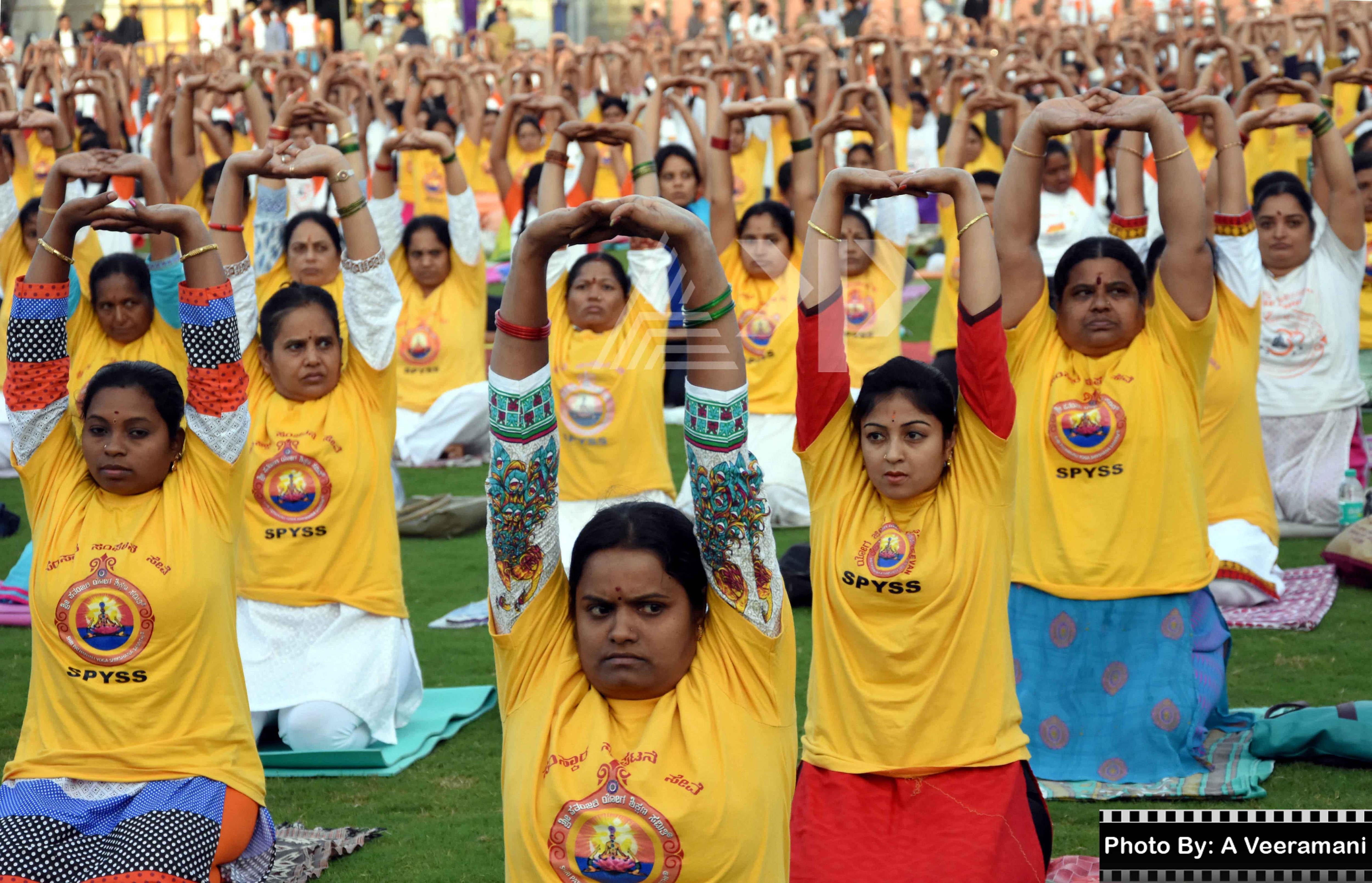 This is how international yoga day looks in camera