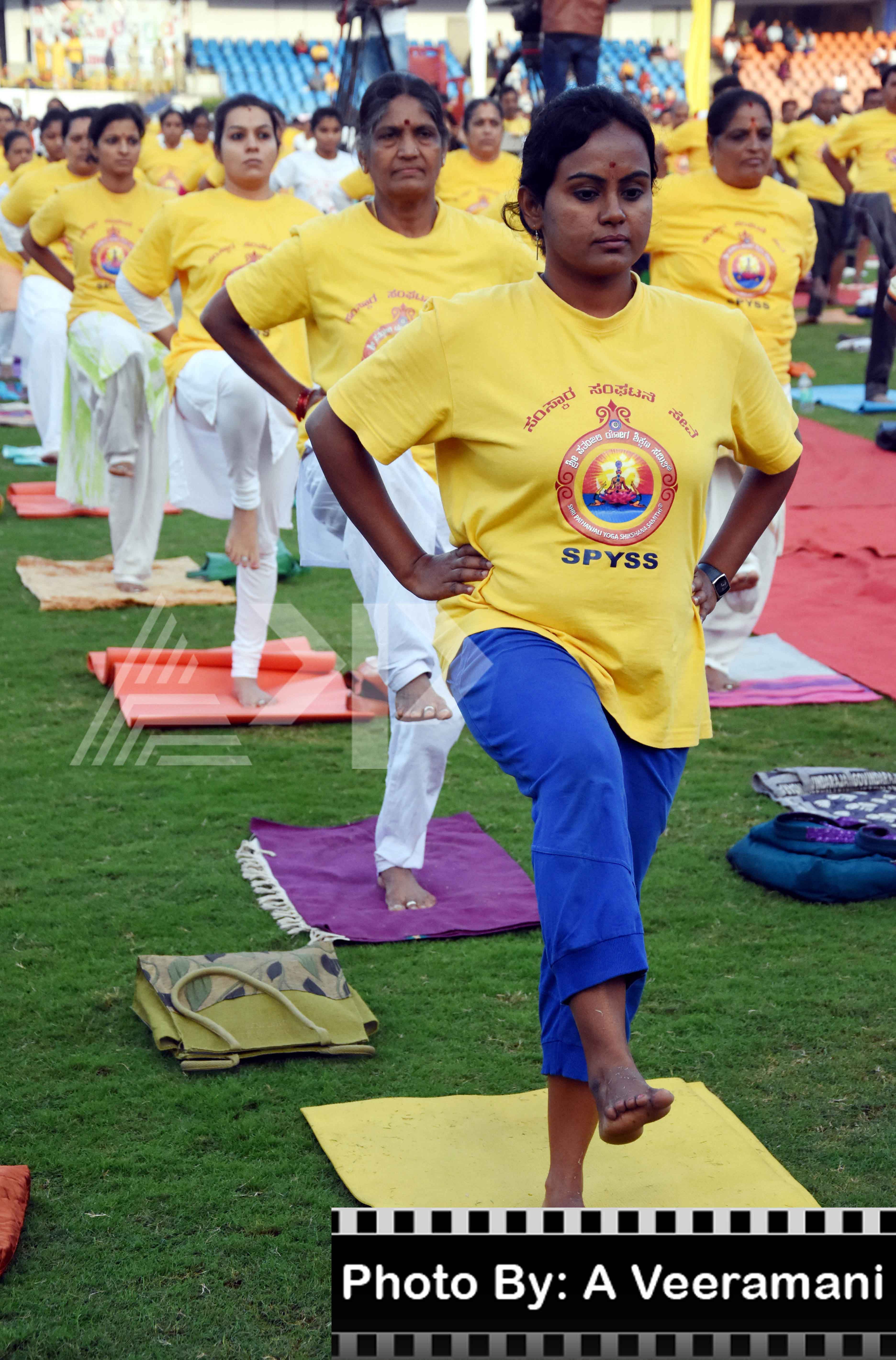 This is how international yoga day looks in camera
