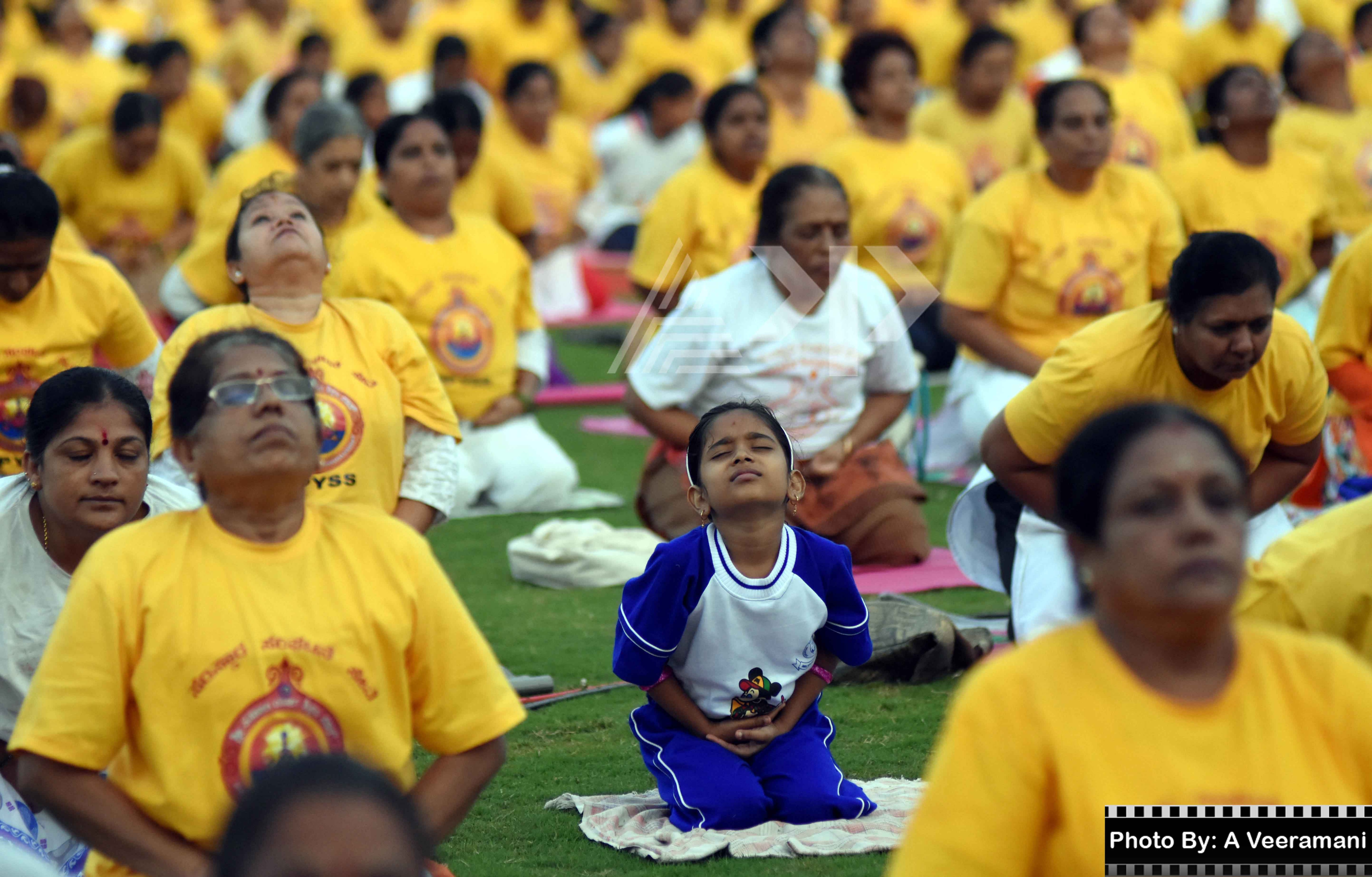 This is how international yoga day looks in camera