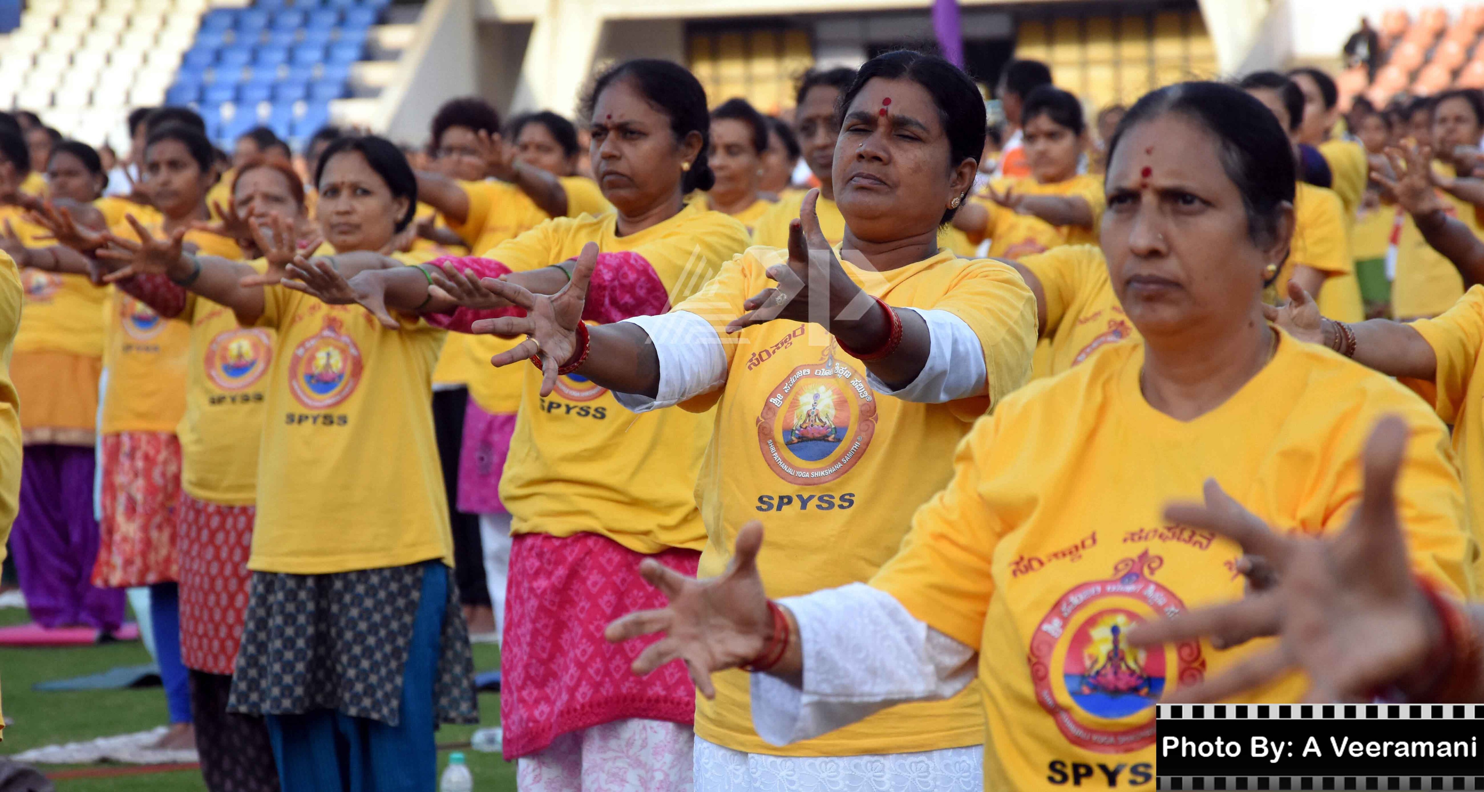 This is how international yoga day looks in camera