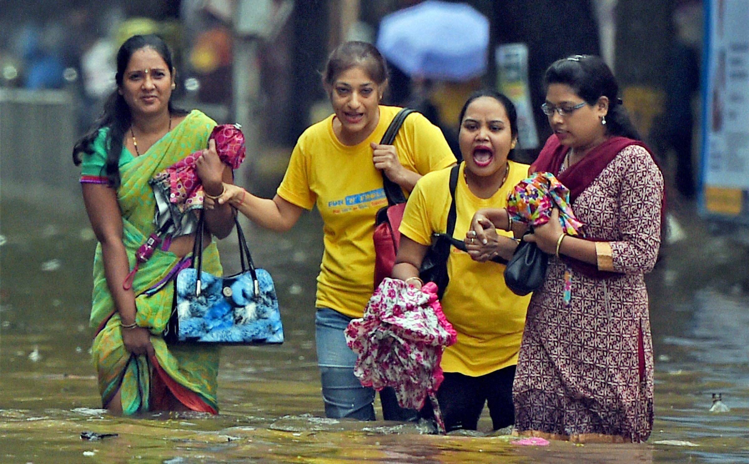Mumbai Flooded After Heavy Overnight Rain Trains Suspended BSS