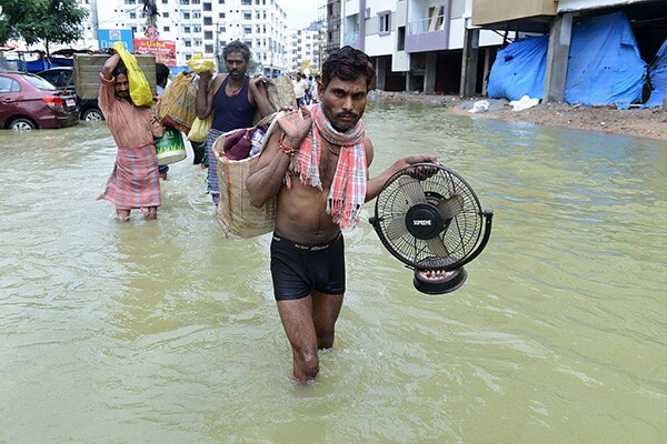 Heavy rains bring Hyderabad to a grinding halt