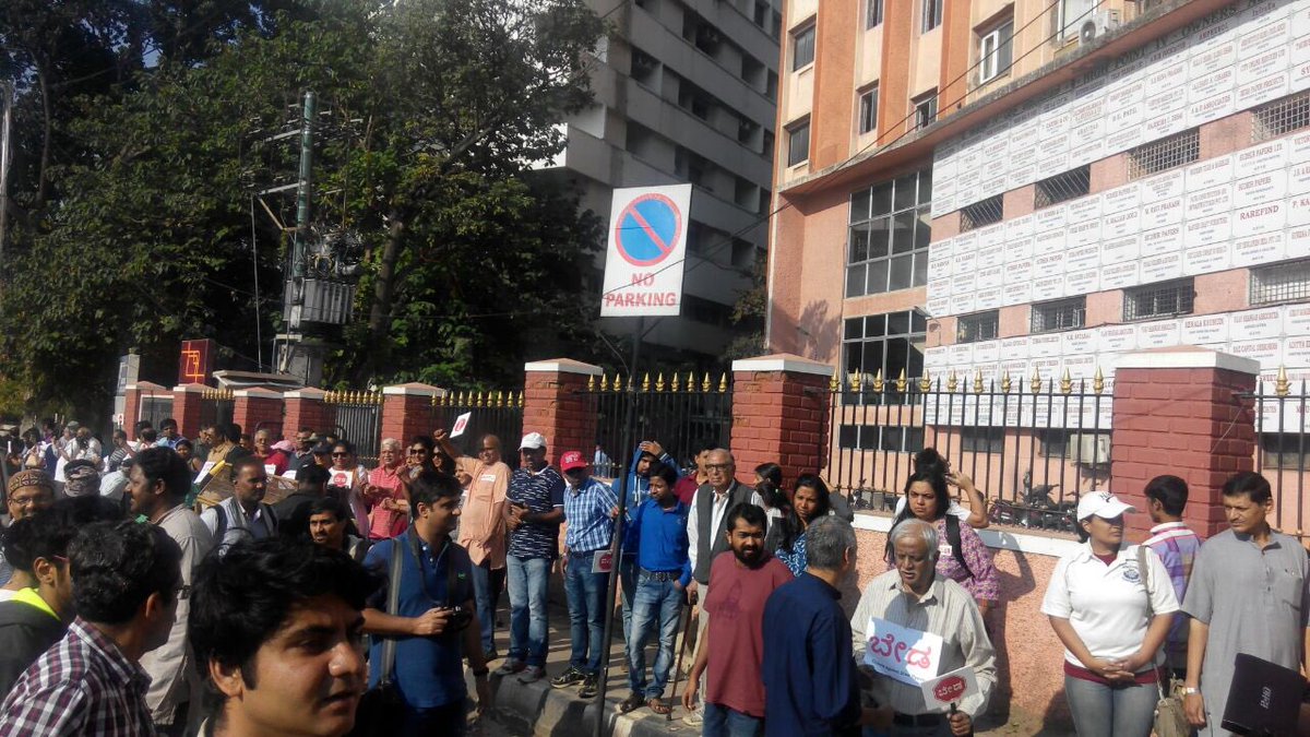 In pics Bengaluru protests against steel flyover