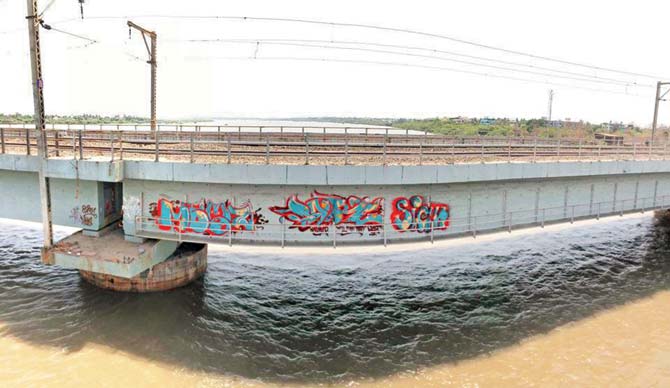 Indians writing deface property