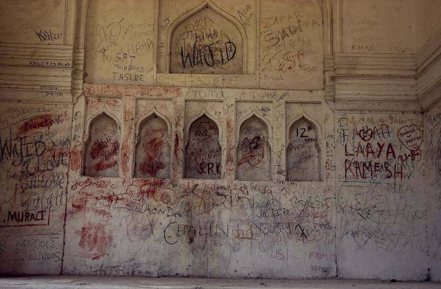 Indians writing deface property