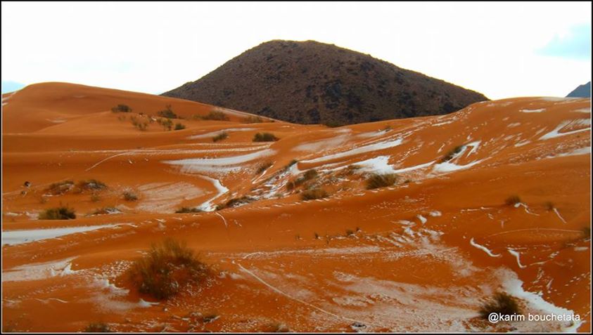 snowfall in the Sahara desert