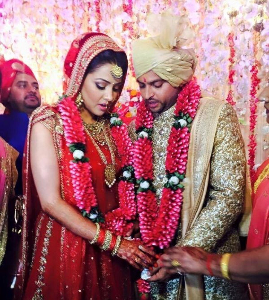 Cricketers and their wedding photos