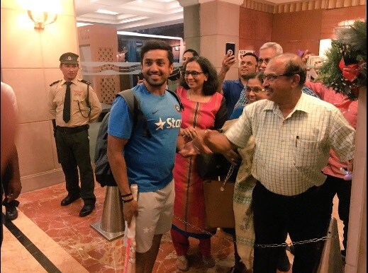 In Pics Proud parents congratulate 303 Karun Nair