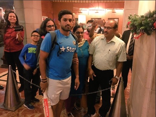 In Pics Proud parents congratulate 303 Karun Nair