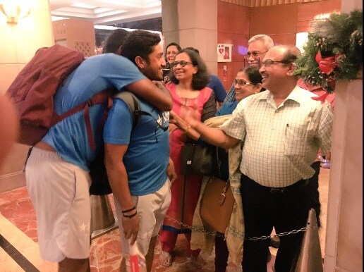 In Pics Proud parents congratulate 303 Karun Nair