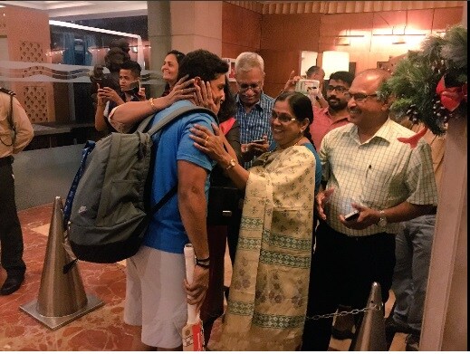 In Pics Proud parents congratulate 303 Karun Nair