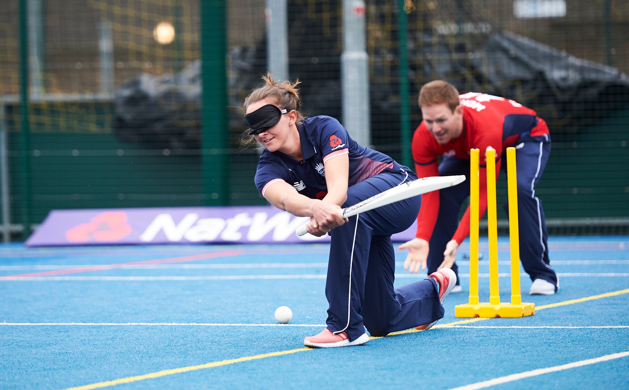 England players plays visually impaired cricket
