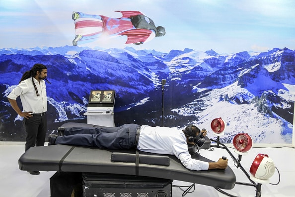 In Pics Virtual reality grabs the limelight at the Aero India 2017