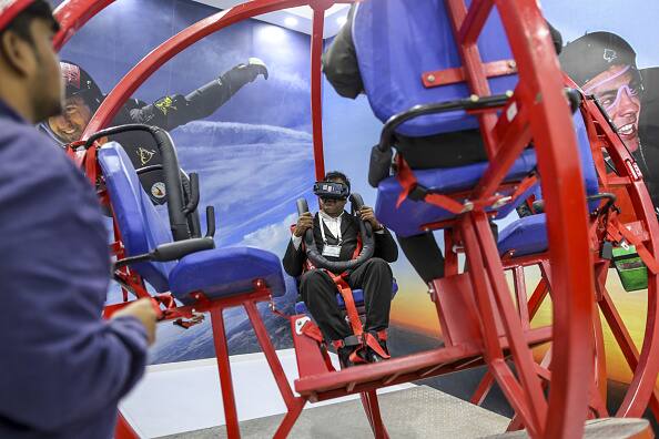 In Pics Virtual reality grabs the limelight at the Aero India 2017