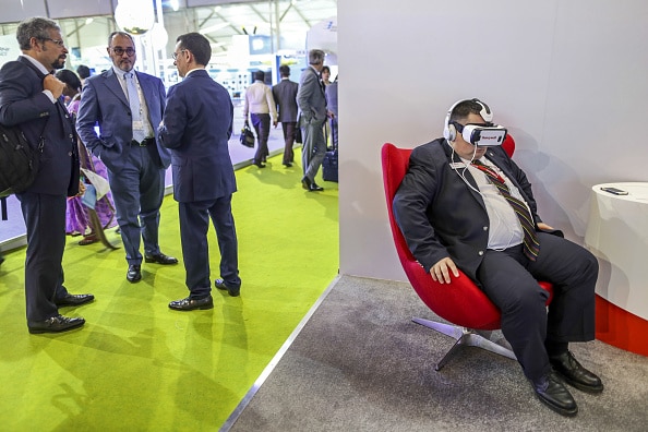 In Pics Virtual reality grabs the limelight at the Aero India 2017