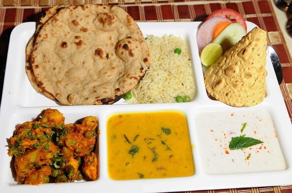 Inside Postik that serves food made from Patanjali products