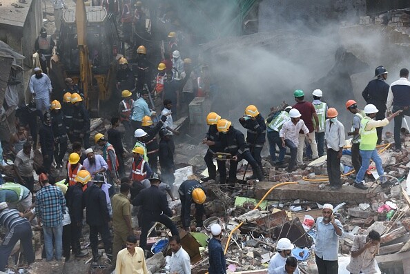 Photos from Bhendi Bazaar where 5 storey building collapsed 19 dead 12 injured
