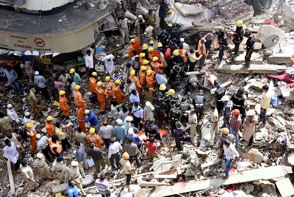 Photos from Bhendi Bazaar where 5 storey building collapsed 19 dead 12 injured