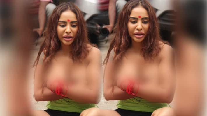 This is what happened after actress Sri Reddy went topless in public. 