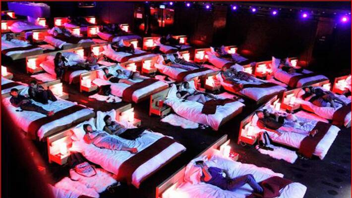 Viral Check: Do these cinema halls have beds? Viral Check: Do these cinema halls have beds?