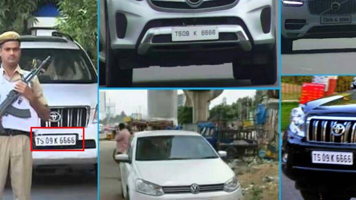 Hyderabad Car in CM KCR's convoy fined for overspeeding Hyderabad Car in CM KCR's convoy fined for overspeeding