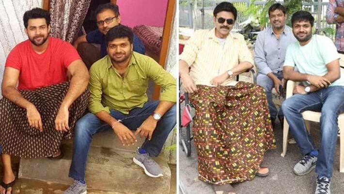 venkatesh and varun tej lungi style in f2 venkatesh and varun tej lungi style in f2