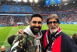 Bachchans watch FIFA World Cup in Russia, post picture