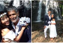 Milind Soman-Ankita Konwar tie the knot again, this time barefoot in the woods!