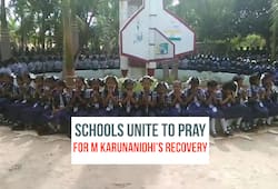 Tamil Nadu: Students, teachers of private schools unite to pray for M Karunanidhi's recovery in Kumbakonam