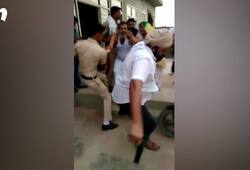Viral video of chowki incharge pistol brandishing while arresting ex sarpanch