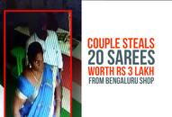 Watch: Couple steals 20 sarees worth Rs 3 lakh from Bengaluru shop