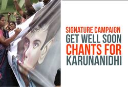 Signature campaign, 'Get well soon' chants for Karunanidhi