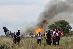 Mexico airliner crashes and burns, but all aboard survive