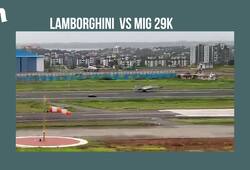 Watch: Race between a Lamborghini and a MiG 29K fighter aircraft of the Indian Navy