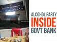 Karnataka government officials party in bank; Drink alcohol, eat non-veg