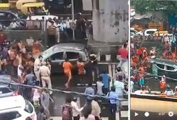 Delhi: Kanwariyas damage car, turn it upside down over petty issue