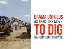 Marina For Kalaignar: Drama unfolds as tractors move in to dig Karunanidhi's grave spot at Anna Memorial