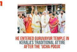 President Ram Nath Kovind visits Guruvayur temple in Kerala's traditional attire