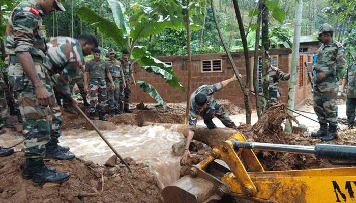 Kerala: Heavy rains and landslide wash away 20