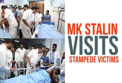 Karunanidhi death: MK Stalin visits stampede victims