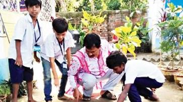 Murshidabad Bengal headmaster teacher marbles children school students