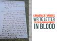 Karnataka: Farmers write letter to CM HD Kumaraswamy in blood