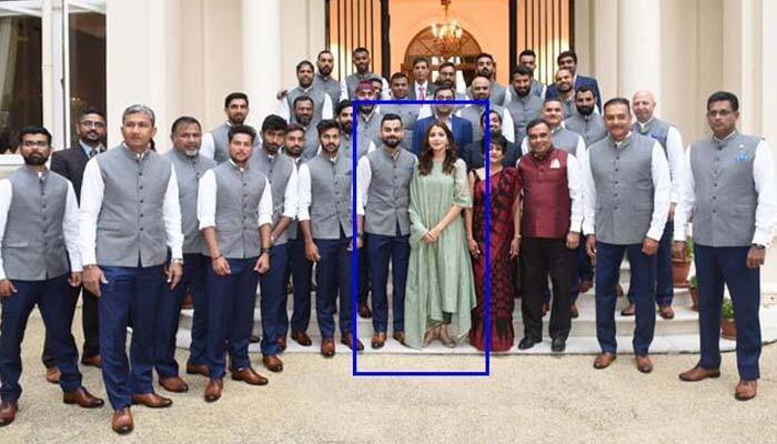 anushka sharma reacts on troll her photo with  team india