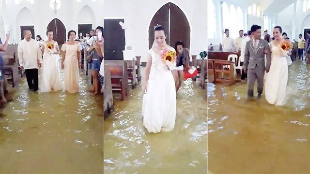 Romantic couple Married at Church