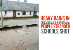 Karnataka: rains  Chikmagalur  people stranded, schools shut